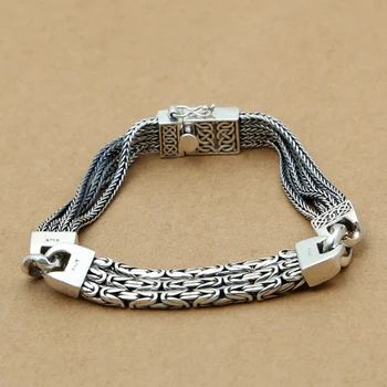 925 Sterling Sølv Armbånd Bredde 11mm Klassiske Thai-sølv Kæde S925 Sølv Armbånd til Mænd Top kvalitet Smykker Gave