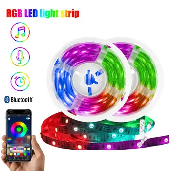 USB LED Strip Light Fleksibel Lampe 3M 6M 9M 12 METER RGB Strip Light Bruser TV Baggrund Belysning Strip App Fjernbetjening Lys
