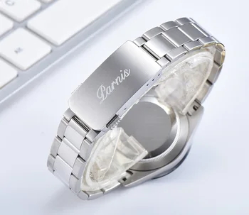 39 mm Panis hvid skive safirglas solid komplet chronograph quartz herreur luksus pilot safirglas watch mænd