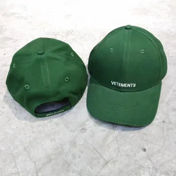 Bedste Version Vetements Logo Broderi Baseball Caps Mænd Kvinder Unisex Par Casual Caps Hip Hop Snapback Green Caps Hatte