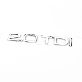 Høj Kvalitet Chrome 2.0 TDI Bil Mærkat Fender Decal Trim Badge Emblem Aluminium