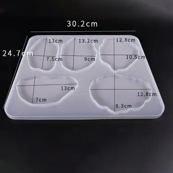 Stort Bord Dekoration Skimmel Coaster Sæt Multi-standard Kop Mat Silikone Forme Crystal DIY Epoxy UV-Lim Skimmel