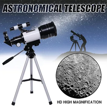 150x 70mm Blænde Astronomiske Teleskop Til Observation Månen Univers Stativ Finder Vidvinkel Professionelt Udstyr