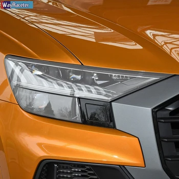 Bilforlygte Beskyttende Film Restaurering Baglygte Gennemsigtig Sort TPU Klistermærke Til Audi Q8 S8 RSQ8 2019 2020 Tilbehør