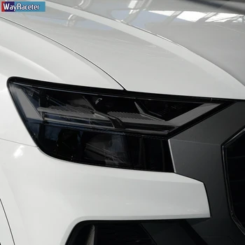 Bilforlygte Beskyttende Film Restaurering Baglygte Gennemsigtig Sort TPU Klistermærke Til Audi Q8 S8 RSQ8 2019 2020 Tilbehør