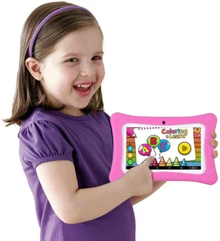 Forældrekontrol 7 Tommer M755 Børn Tablet PC RK3126 Quad Core 1GB+8GB 1024*600 Android 7.1 for børn at lære Gave Silikone Case
