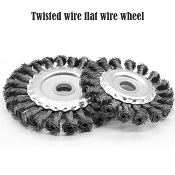 125 mm/100 mm, M14 Rust fjernelse wire hjul Cup Børste Skive Twist knude stål hjul børste Til Vinkelsliber