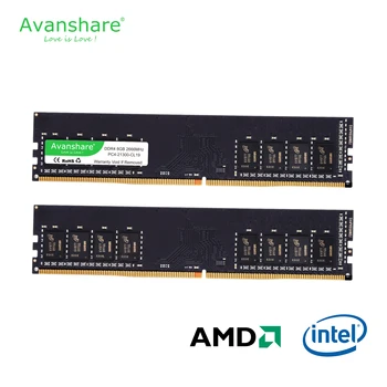 DDR4 Ram-Hukommelse 4GB 8GB 16GB 32GB 2400MHz 2666MHz 3200MHz 288Pin Levetid Garanti for Høj Hastighed Desktop Intel AMD ved Avanshare