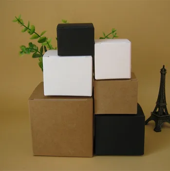 50stk/masse Naturlige Kraftpapir Max Cube Tuck Top gaveæske Ægteskab Emballage Cajas Kosmetiske Jar Emballage festartikler