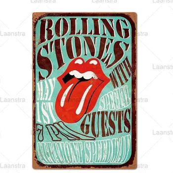 Metal Tin Tegn Rock Musik Rolling Stones-Band Iron Tegn Gange Voice Plakat Indretning For Musik, Cafe, Pub, Club Bar, Strygejern Plak Mærke