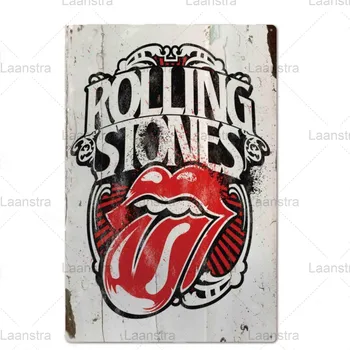 Metal Tin Tegn Rock Musik Rolling Stones-Band Iron Tegn Gange Voice Plakat Indretning For Musik, Cafe, Pub, Club Bar, Strygejern Plak Mærke