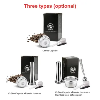 Rustfrit stål Genopfyldning Og Kapsel Pod Filter Dripper Manipulere Kompatibel med DELTA Q/ Kaffemaskine