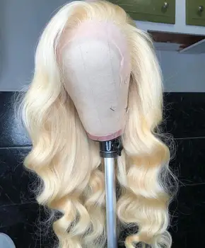 Onecut Bølget 613 blonde lace front wig for sorte kvinder brasilianske Krop Bølge menneskehår lange parykker preplucked med baby hair 13x6