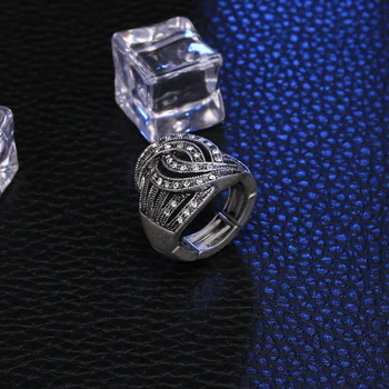 Vintage Antik Farve Geometriske Ring For Kvinder Trendy Elastisk One-size Justerbar Krystal Ring Finger Punk Smykker 2019 Ny