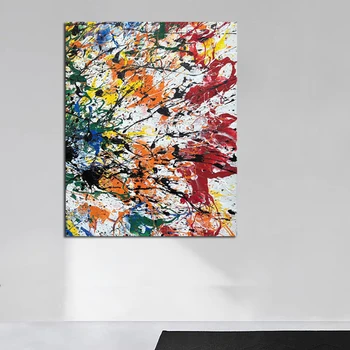 Jackson Pollock Abstrakt Kunst Lærred Maleri Plakater Udskriver Marmor Væg Kunst Maleri Dekorative Billeder Moderne Boligindretning
