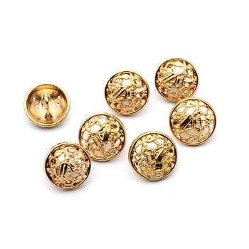 Engros 100pcs pack 12,5 mm metal legering sy knapper Hule designdecorative guld-knappen gratis fragt SF-028