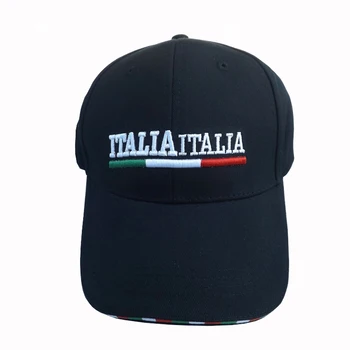 Italia Logo Baseball Cap Høj kvalitet, rent bomuld Mandlige og Kvindelige solhat italienske logo broderet baseball cap
