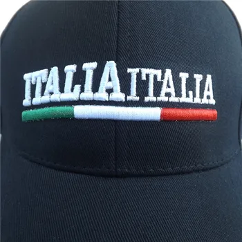 Italia Logo Baseball Cap Høj kvalitet, rent bomuld Mandlige og Kvindelige solhat italienske logo broderet baseball cap
