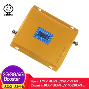 ZQTMAX 2G 3G 4G Mobiltelefon Signal Booster dcs wcdma Dual-band LTE-1800 Trådløse forstærker 2100 internet repeater B1 B3