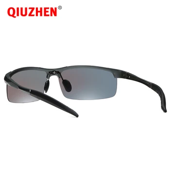 Herre Polariseret Sports Solbriller med UV400 Tilfælde Brugerdefinerede Logo Bulk Aluminium Semi-uindfattede solbriller til Mænd 2020 Subglasses 5933