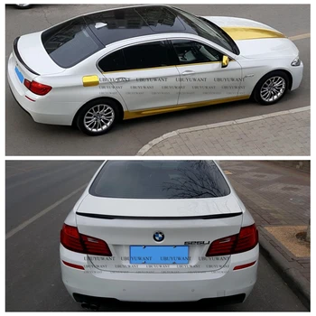 For 2011-2017 BMW 5Series M5 520 528 525 F10 F18 P STYLE ABS Plast malet Farve Udvendig Bil Bageste Hale Fløj Kuffert Læbe Spoiler