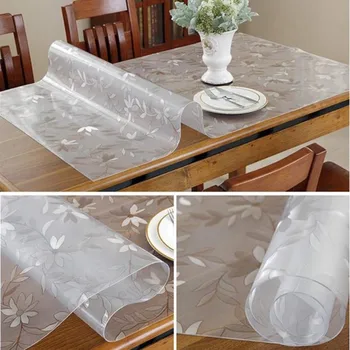 Fortykket 1,5 mm transparent kosmos PVC dug vandtæt tabellen omfatter olie-bevis køkken tilpasset blød beskyttelse mat glas
