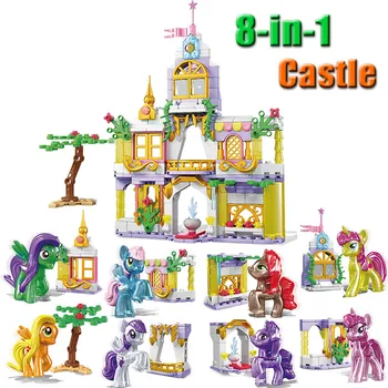 Unicorn Min Lille Hest Rainbow Mini-Prinsesse Legetøj Figur Cupcake Topper Fødselsdag Gave byggesten, der er Kompatibel med