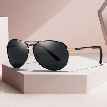 YAMEIZE Polariserede Solbriller Mænd Retro Klassiske Vintage Pilot solbriller Brand Designer Kørsel Briller Metal Briller Oculos