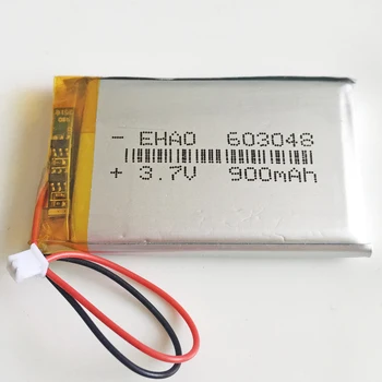 10 x pc ' er 3,7 V Lithium-Polymer-900mAh LiPo Genopladeligt Batteri JSO 1,25 mm 2pin stik 603048 For Mp3-MP4, GPS, bluetooth kamera