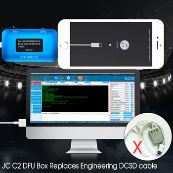 JC C2 DFU-BOKS til Kabel-DCSD Indtaste Genoprette Genstart IOS SN ECID MODEL Information og Læse SN ECID MODEL Information