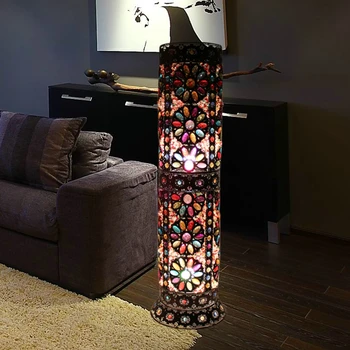 Boheme-stil, soveværelse dekoration gulvlampe stue strygejern gulvlamper unik cafe gulvlampe ac90-265v gratis fragt