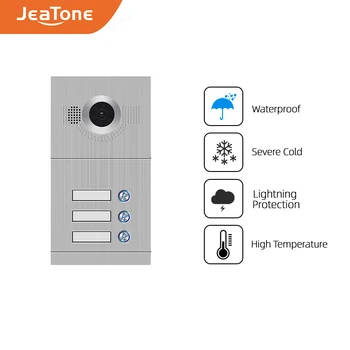 JeaTone 720P/AHD Video Dør Telefon dørklokke IR-Camer Høj Opløsning 1/2/3/4 Knapper Opkald, Panel Kamera IP65 Vandtæt til hjemmet