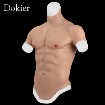 Dokier silikone realistisk falsk falsk muskel Mave organ for cosplayere Kunstige Simulering Muskel brystet mand crossdressers