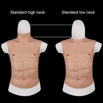 Dokier silikone realistisk falsk falsk muskel Mave organ for cosplayere Kunstige Simulering Muskel brystet mand crossdressers