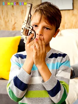 Børns Legetøj Pistol Mekanisk Samling Model Revolver Kamp Interaktion Spil For Børn, Udendørs og Indendørs Børn Revolver Toy