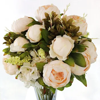 Kunstige blomster diy gaver Falske Pæon bud vaser til hjemmet udsmykning tilbehør bryllup brude clearance dekorative potte