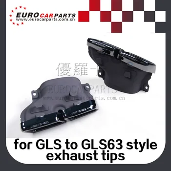 GLS diffuser med udstødning tips passer til MB GLS-klasse X166 GLS350 GLS400 GLS450 at GLS63 style diffuser med udstødning tips PP
