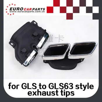 GLS diffuser med udstødning tips passer til MB GLS-klasse X166 GLS350 GLS400 GLS450 at GLS63 style diffuser med udstødning tips PP