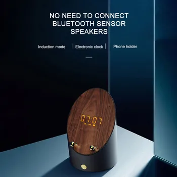Trådløs Bluetooth Højttaler Multi-Funktion Digital Cock Mini Induktion Højttaler Kreative Subwoofer som telefonholder Julegave