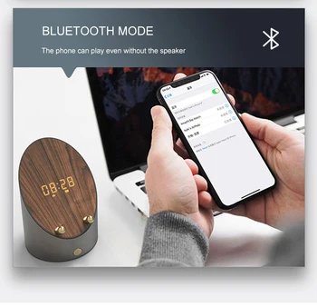 Trådløs Bluetooth Højttaler Multi-Funktion Digital Cock Mini Induktion Højttaler Kreative Subwoofer som telefonholder Julegave