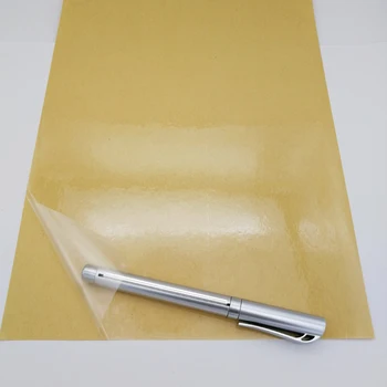 Selvklæbende A3 blank transparent / klar pvc-mærkat mærkat kraftpapir baggrund for laser printer eller laminering