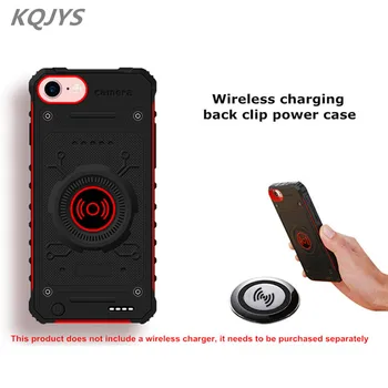 KQJYS Trådløse Opladning af Batteri Cover For iPhone 6 6s 7 8 Plus batterier og Batteri-Power Bank Oplader Cases Til iPhone X Xs