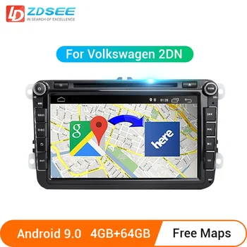LDZDSEE Til Volkswagen/VW/Passat b7/POLO/GOLF 5 6 Bil Radio Multimedie-Afspiller GPS 2-din DVD-Android 9.0 CarPlay DSP