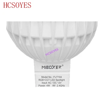 MIBOXER MR16 FUT104 4W RGB+CCT LED spot E27 LED pære Spotlight 2700~6500K AC-DC 12V Fuld Farve Fjernbetjening Smart Pære