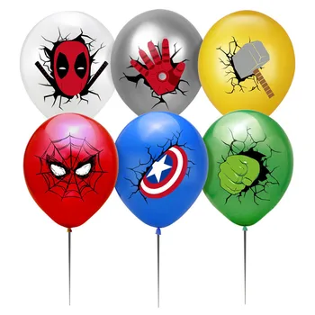 1 sæt Super Hero Balloner Iron Man, Hulk, Spiderman Ballon Happy Birthday Banner Hero Tema Fest Dekoration af Forbrugsstoffer