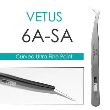 VETUS 6A-SA Buede Ultra Præcise Ekstra Fin spids Pincet Eyelash Extension