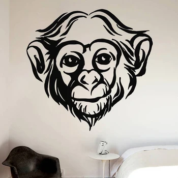 Hånd lavet Abe Soveværelse Wall Sticker Decals Vægmaleri Jungle Børnehave Kid Monkey Værelses Decoartion Home Decor A3-012