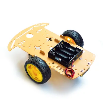 2WD Motor Smart Robot Bil Chassis Kit Hastighed Encoder Batteri Box til Arduino B6X6
