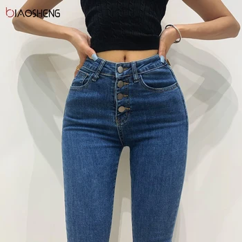 Skinny Jeans for Kvinder, Mødre Jeans med Høj Talje, Stretch Denim Elastic Plus size Blyant Bukser Udefineret Mode-Jeans Kvinde Varme