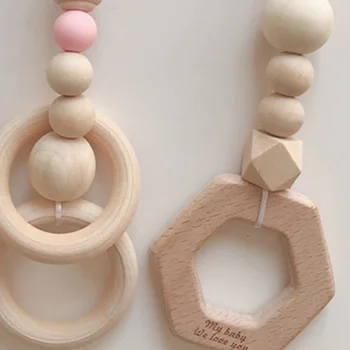 3PCS/Set, Nordiske Stil Baby Fitness Spille Børnehave Sensoriske Ring-pull-Toy træramme Spædbarn Værelses Småbørn Tøj Rack Gave Room Decor